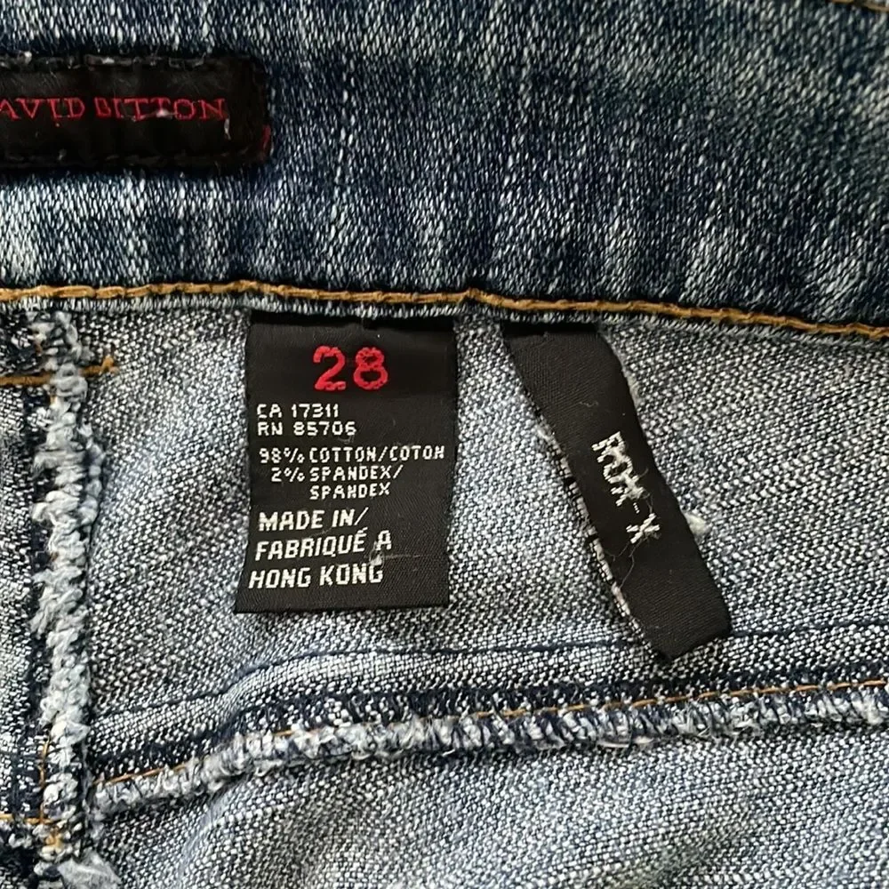 Buffalo David Bitton Rox-X women’s jeans faded distressed bootcut‎ Y2K size 28